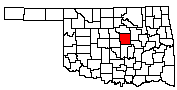 (OK Map Showing Lincoln County)